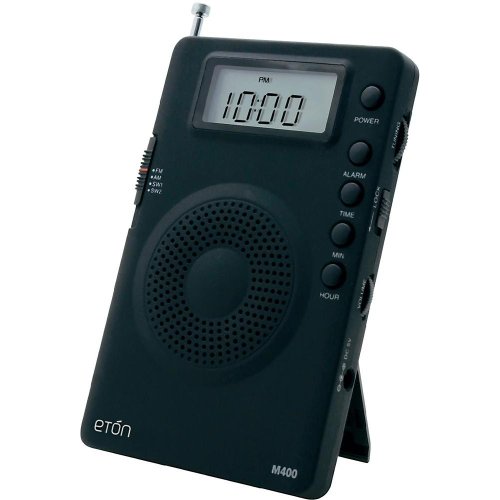 Grundig Mini GM400 Super Compact AM/FM Shortwave Radio with Digital Display - Black (NGM400B)