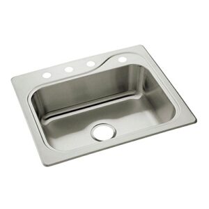 sterling 11403-4-na southhaven 25-inch by 22-inch top-mount single bowl kitchen sink stainless steel