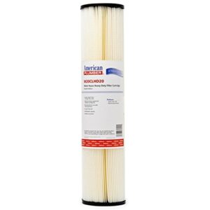 american plumber w20clhd20 155305-51 20 micron pleated cellulose resin filter-20 long, single unit, white