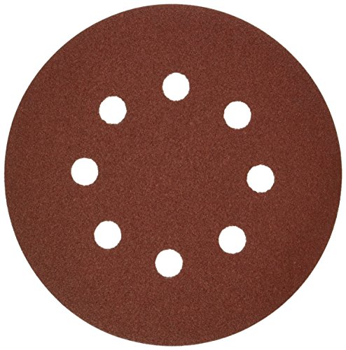 BOSCH SR5R120 5-Piece 120 Grit 5 In. 8 Hole Hook-And-Loop Sanding Discs