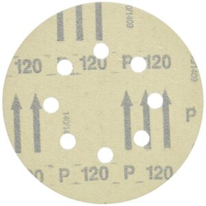 BOSCH SR5R120 5-Piece 120 Grit 5 In. 8 Hole Hook-And-Loop Sanding Discs