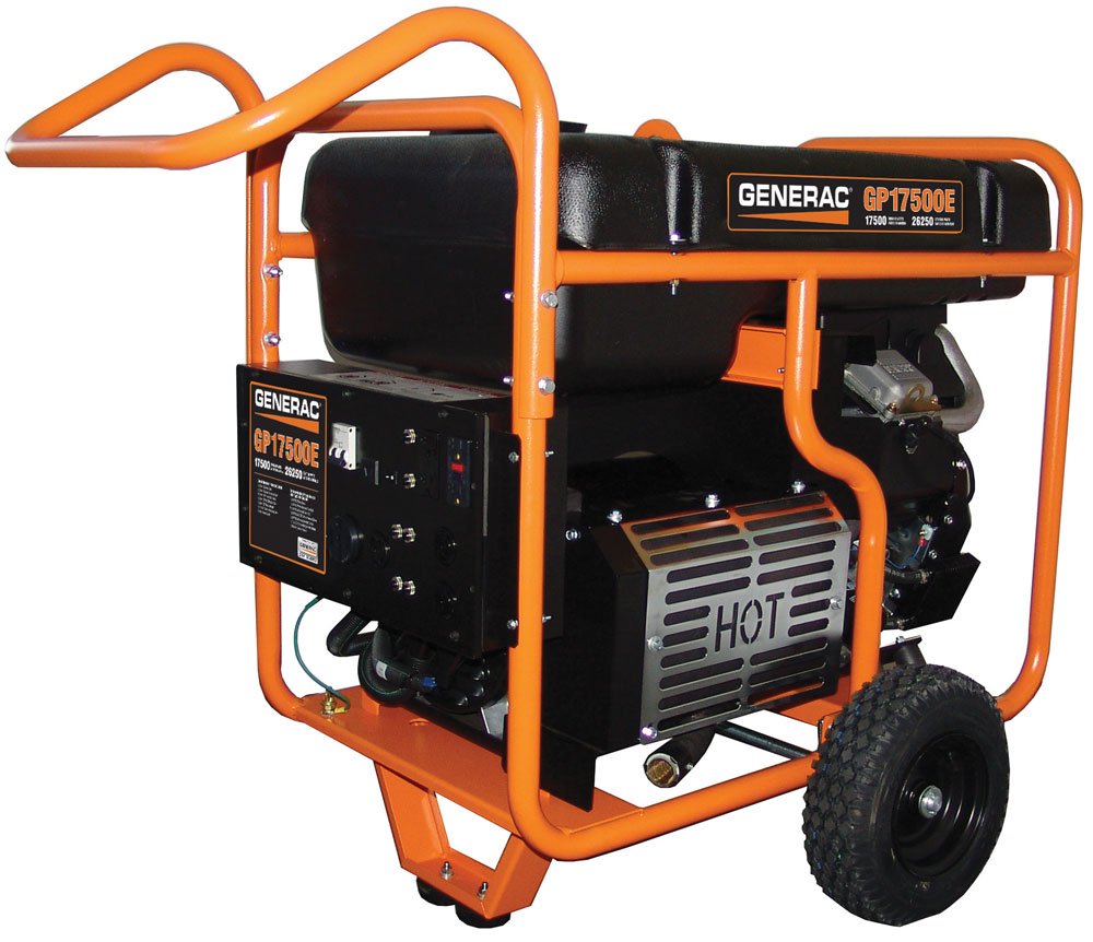 Generac 5735 GP17500E 17500-Watt Gas-Powered Portable Generator - Electric Start for Convenience - Durable Design and Reliable Power for Emergencies and Recreation - 49 State Compliant