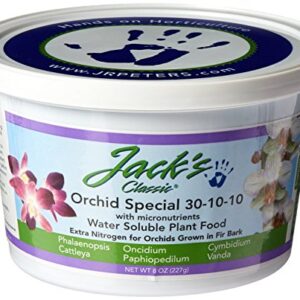 J R Peters Jacks Classic 30-10-10 Orchid Special Fertilizer, 8-Ounce - 53008