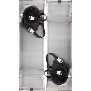 MARSHALLTOWN Concrete Stainless Steel Knee Boards with Knee Pads, Contractor-Grade, Built-in Toe Brackets, Durable, KB230