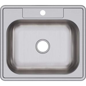 dayton d125221 single bowl drop-in stainless steel sink 25 x 22 x 6.5625"