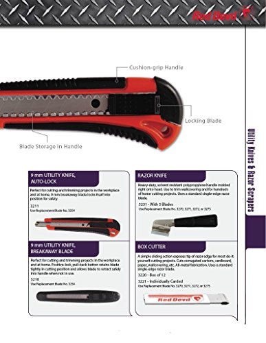 Red Devil 3211 9mm Auto-Lock Utility Knife