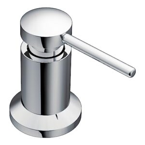 moen chrome deck mounted kitchen soap dispenser with above the sink refillable bottle, 3942