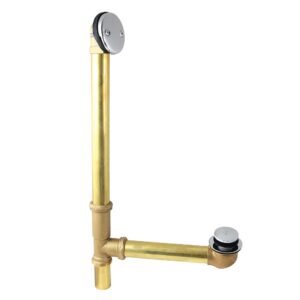 kingston brass dtt2161 tip-toe bath tub drain and overflow, polished chrome