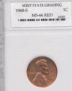 1968-S MS66 Red Lincoln Penny