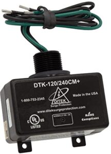 ditek dtk-120/240cm+ surge arrestor, parallel protector, multi-purpose, nema 4x, ul1449 listed, spd, type 1, 2w(+g), 120/240vac