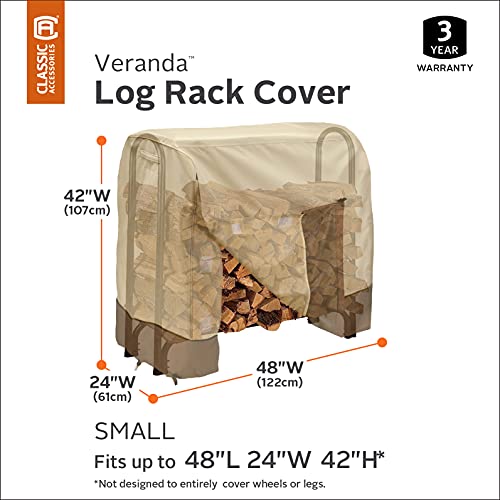 Classic Accessories Veranda Water-Resistant 4 Foot Log Rack Cover, Patio Furniture Covers