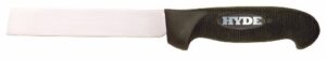 hyde tools 60110 6-inch 15-gauge square-point knife, black and silver