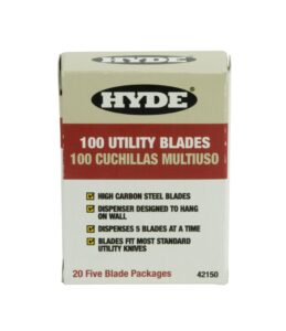 hyde 42150 heavy duty (.025) utility blade dispenser, 100 blades