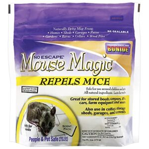 bonide mouse magic mouse repellent scent packs, 4 ready-to-use packs for indoor & outdoor use, people & safe