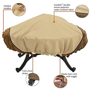 Classic Accessories Veranda Water-Resistant 60 Inch Round Fire Pit Cover, Patio Furniture Covers