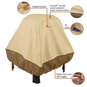 Classic Accessories Veranda Water-Resistant 35.5 Inch Stand-Up Fire Pit Cover, Outdoor Firepit Cover