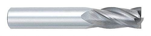 OSG 1/4" Square End Carbide End Mill - 1/4" x 3/4" x 2.1/2" x 1/4" (D x LOC x OAL x SHK Dia) - Bright Finish - Regular Length - 30° Helix - Center Cutting