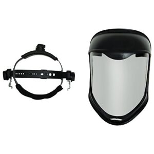 Honeywell Uvex Bionic Face Shield with Clear Polycarbonate Visor and Anti-Fog/Hard Coat (S8510)