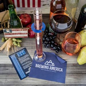 Brewing Hydrometer Alcohol Tester Kit: Beer & Wine American-Made Specific Gravity ABV Test Pro Series Traceable & Borosilicate Glass Test Tube Jar & Brush