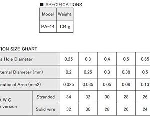 ENGINEER PA-14 Professional Precision Wire Strippers for thin wire (AWG34 - AWG22), sharp and perfectly round finishing edge, Spring loaded Comfortable Handles, Made in Japan