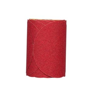 3M Stikit Red Abrasive PSA Disc, 01116, 6 in, P80, 100 Disc Roll for Auto Sanding, Primer Sanding, Rough Feather Edging