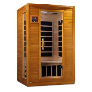 dynamic andora 2 person low emf 6 heating panel infrared therapy wood dry heat sauna with mp3 aux connection for home spa days - curbside delivery