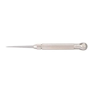 starrett steel pocket scriber with hexagon shape head - 2-7/8" (72mm) point length, 3/8" (9.5mm) handle diameter, knurled and nickel-plated handle - 70b