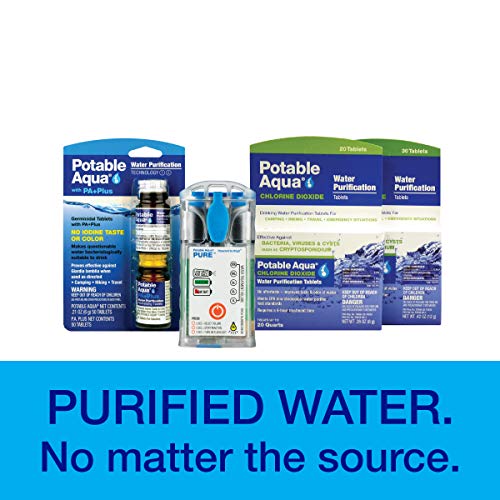 Potable Aqua Chlorine Dioxide Water Purification Tablets - 20 Count