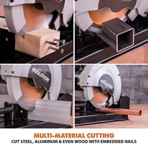Evolution Power Tools RAGE4 7-1/4-Inch TCT Multipurpose Cutting Chop Saw
