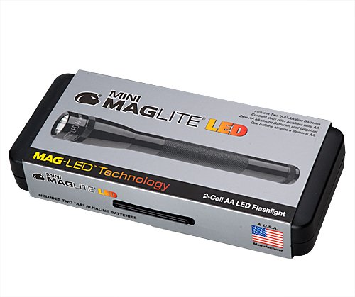 Maglite Mini LED 2-Cell AA Flashlight in Presentation Box Black