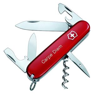 personalized red spartan swiss army knife by victorinox