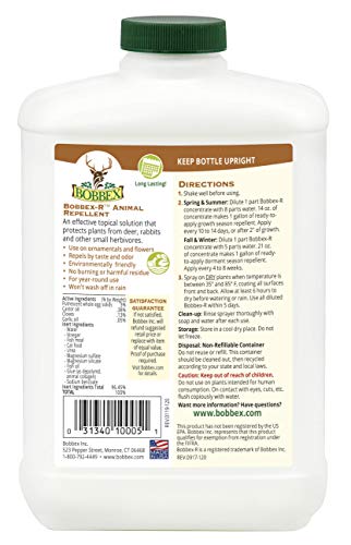 Bobbex Concentrated Animal Repellent Rabbit, Squirrel, and Chipmunk Repeller Concentrate (32 oz.) B550120