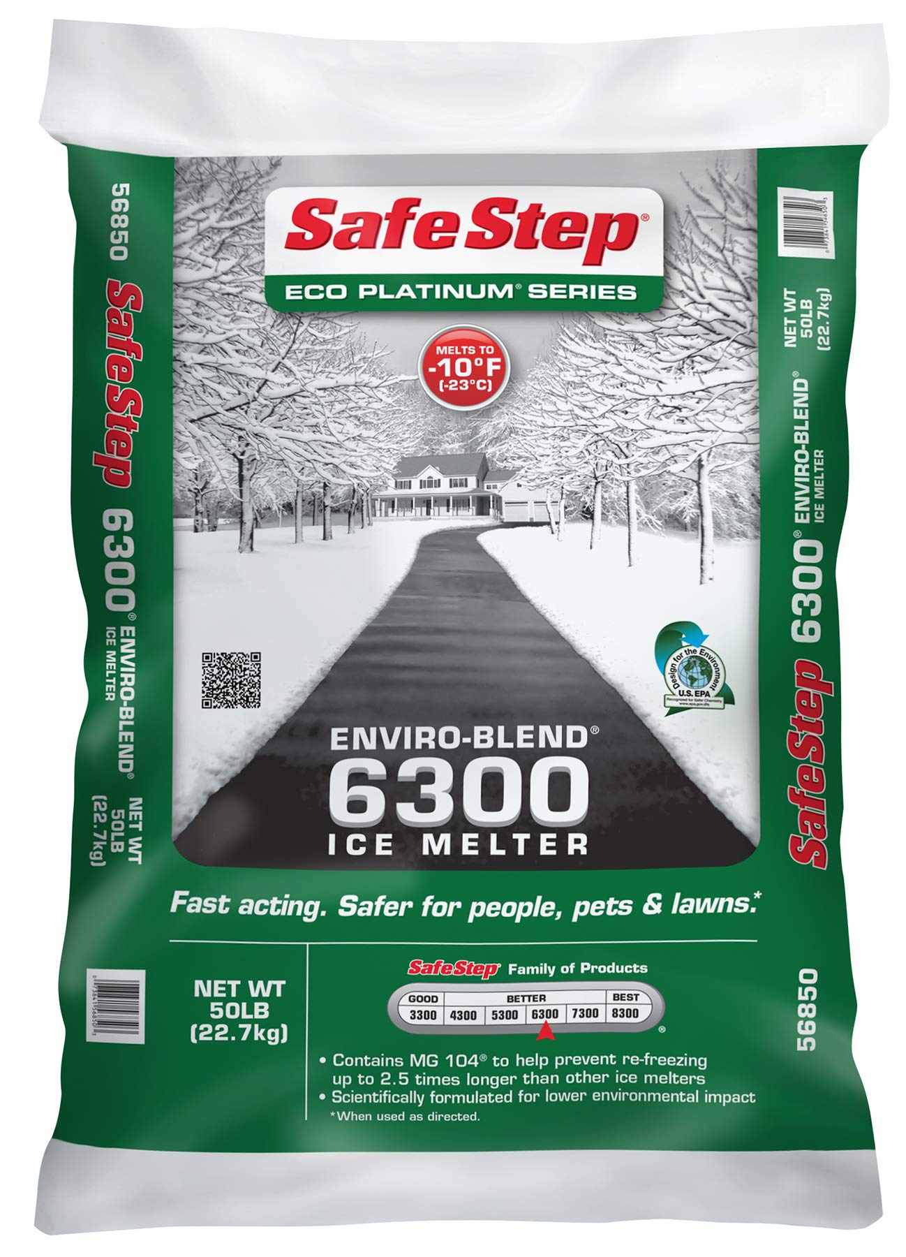 North American Salt 56850 Power 6300 Enviro Blend Ice Melter, 50-Pound