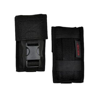 fury tac sheath with hook and loop and clip folding pocket knife pouch, tactical nylon black, 4 to 4.75-inch