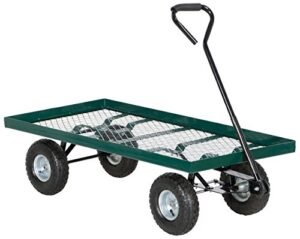 vestil lsc-2448-pt steel service cart, pneumatic wheels, 500 lbs load capacity, 36" height, 51" length x 24" width