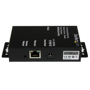 StarTech.com 1 Port RS232 Serial Ethernet Device Server - PoE Power Over Ethernet - Serial Over IP Device Server Adapter - PoE-Powered (NETRS2321POE)