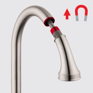 hansgrohe Allegro E Gourmet Stainless Steel High Arc Kitchen Faucet, Kitchen Faucets with Pull Down Sprayer, Faucet for Kitchen Sink, Magnetic Docking Spray Head, Stainless Steel Optic 04066860