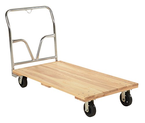 Vestil VHPT-2754 Hardwood Deck Platform Truck, 1600 lbs Capacity, 54" Length x 27" Width x 9-1/4" Height Deck