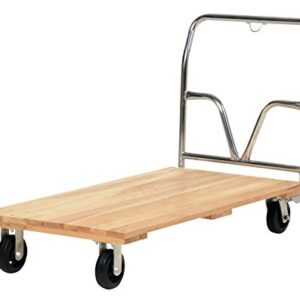 Vestil VHPT-2754 Hardwood Deck Platform Truck, 1600 lbs Capacity, 54" Length x 27" Width x 9-1/4" Height Deck