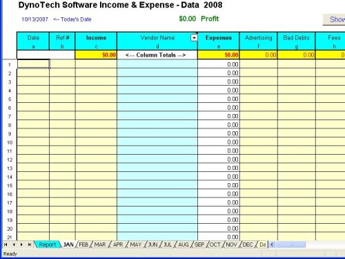 Profit Loss Report Spreadsheet