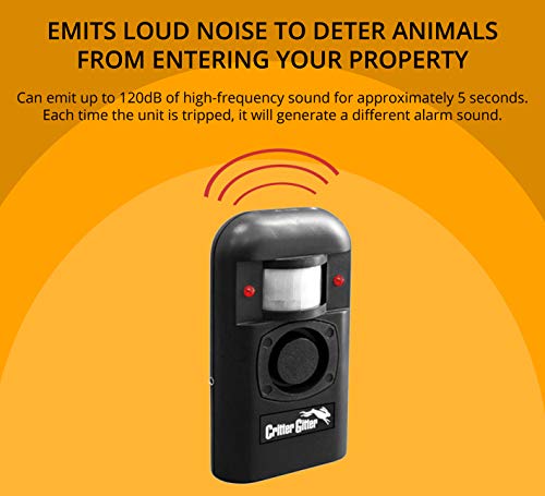 Amtek Critter Gitter - Animal Repeller with Alarm and Flashing Device