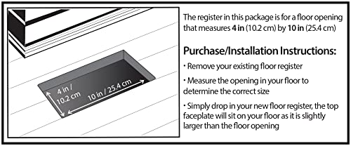 Decor Grates SPH410-NKL Scroll Floor Register, 4x10, Brushed Nickel Finish