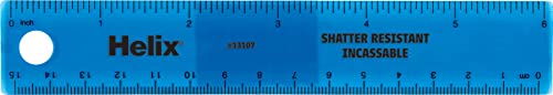 Helix Standard Ruler 6 Inch / 15cm, Assorted Colors (13107)