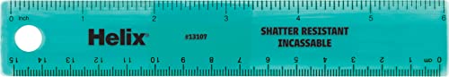 Helix Standard Ruler 6 Inch / 15cm, Assorted Colors (13107)