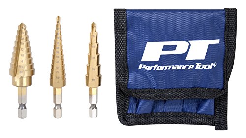 Performance Tool W9003 3-Piece Step Drill Set