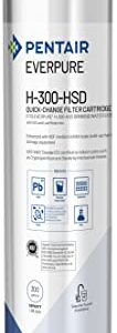 Pentair Everpure H-300-HSD Quick-Change Filter Cartridge, EV927075, For Use in Everpure H Series Drinking Water Systems, 300 Gallon Capacity, 0.5 Micron