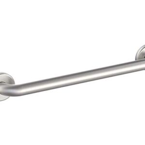 WingIts WGB5SS12 STANDARD Grab Bar, Concealed Mount, Satin Stainless Steel, 12-Inch Length by 1.25-Inch Diameter