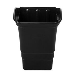 rubbermaid commercial products utility cart garbage bin accessory, 8-gallons, 22-inches, heavy duty bussing cart trash can attachment with top handles