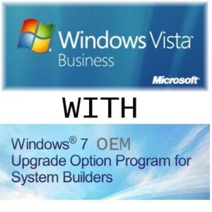 windows vista business sp1 64-bit for system builders - 1 pack - with free windows 7 upgrade coupon [old version]