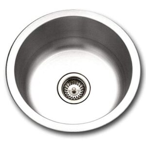 houzer scf-1830-1 hospitality series topmount stainless steel round bar/prep sink